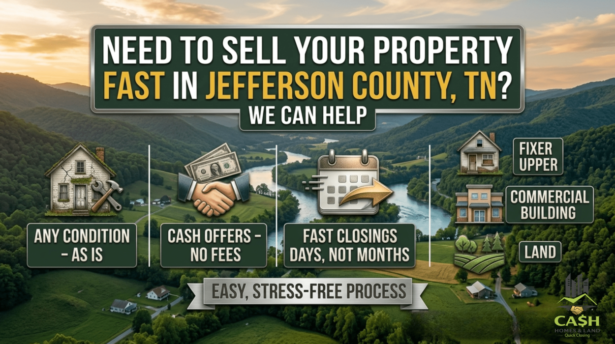 Sell house fast in Jefferson County TN – cash buyers purchase homes in any condition