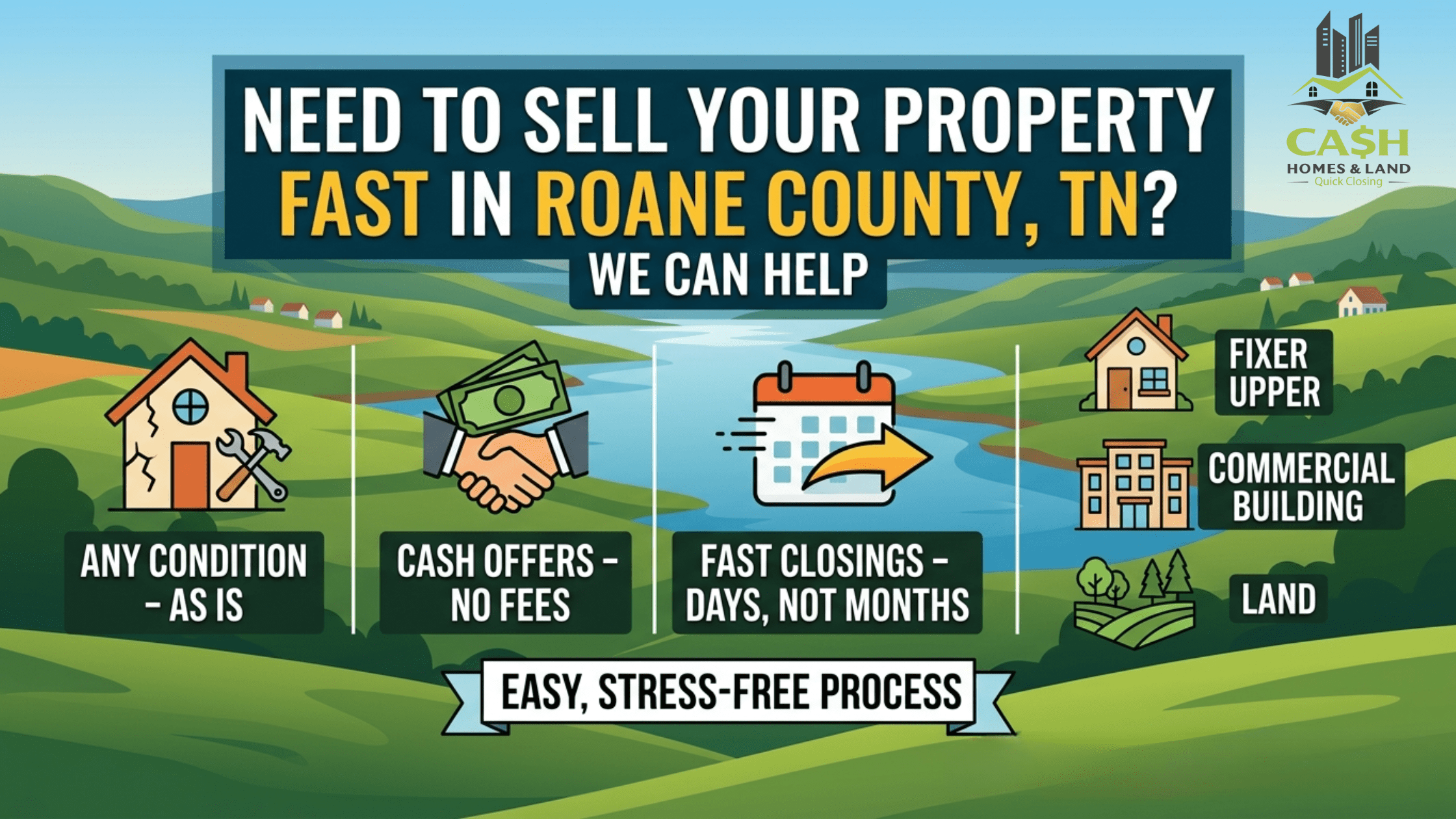 Sell house fast in Roane County TN – cash buyers purchase homes in any condition